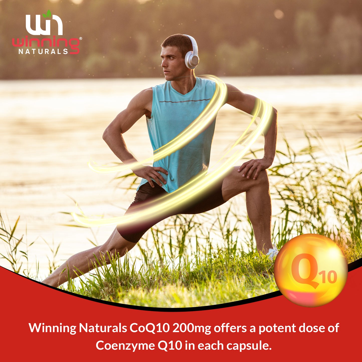 CoQ10 200mg - Antioxidant Supplement Supporting Heart Health, Energy Production, and Cellular Protection - 60 Capsules