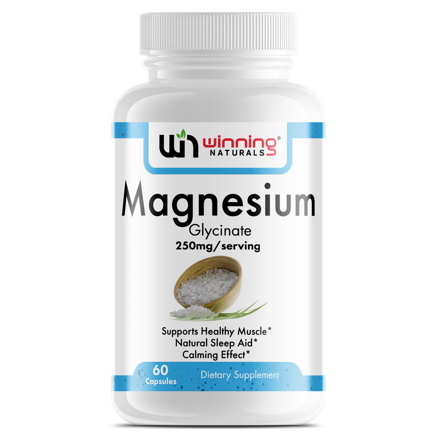 Magnesium Glycinate - Superior Absorption, Muscle Support, and Relaxation - 60 Capsules