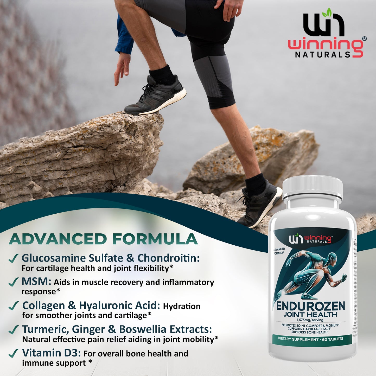 EnduroZen Joint Support Supplement Advanced Formula - 60 tabs