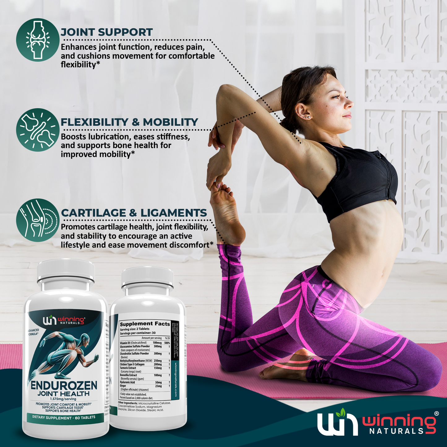 EnduroZen Joint Support Supplement Advanced Formula - 60 tabs