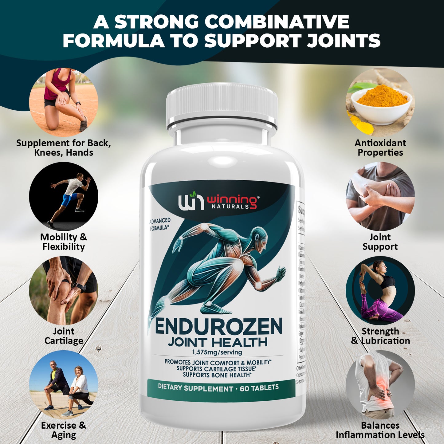 EnduroZen Joint Support Supplement Advanced Formula - 60 tabs