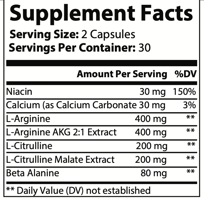 ArgiNutra Amino Complex - Enhance Muscle Growth, Endurance, and Performance - 60 Capsules