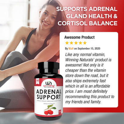 WINNING NATURALS Adrenal Support - 180 Vegan Caps