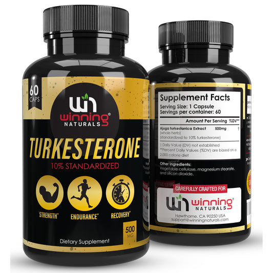 Turkesterone 500 mg - 10% Standardized - 60 Vegan Capsules